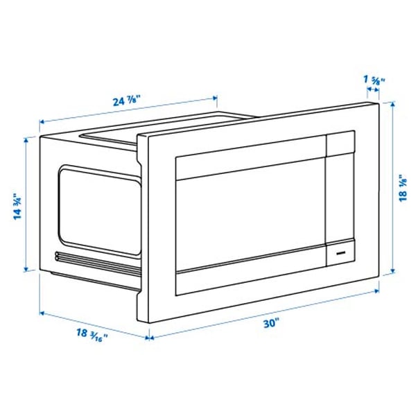 STÅNGBY Built-in microwave, stainless steel color
