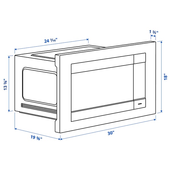 STÅNGBY Built-in microwave, stainless steel color - IKEA