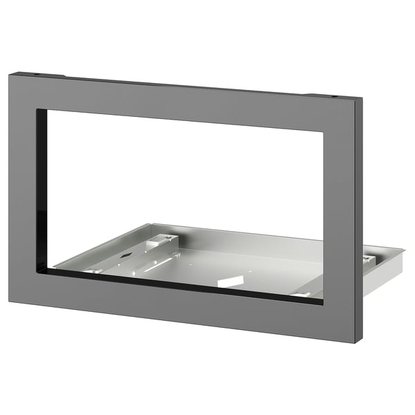 STÅNGBY Microwave trim kit, black Stainless steel