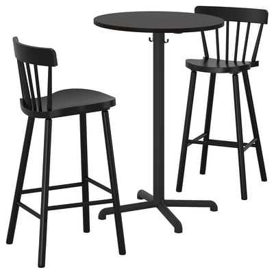 STENSELE / NORRARYD Bar table and 2 bar stools, anthracite anthracite/black