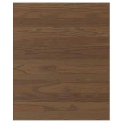 Dark brown wood panel, STENSTA kitchen front with grain pattern, rectangular.