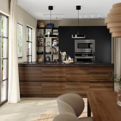 STENSTA Drawer front, dark brown ash veneer, 30x15 "