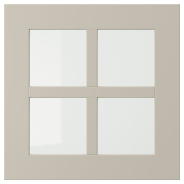 STENSUND Glass door, beige, 15x15 "