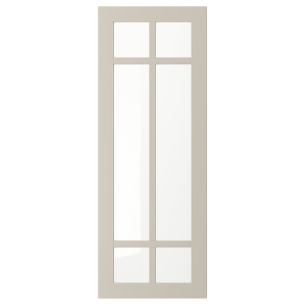 STENSUND Glass door, beige, 15x40 "