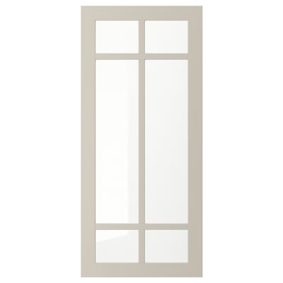 STENSUND Glass door, beige, 18x40 "