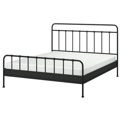 STJÄRNÖ Bed frame, anthracite/Luröy, King