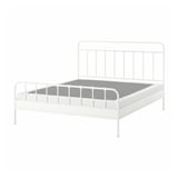 STJÄRNÖ Bed frame, white/Lyngör white, King