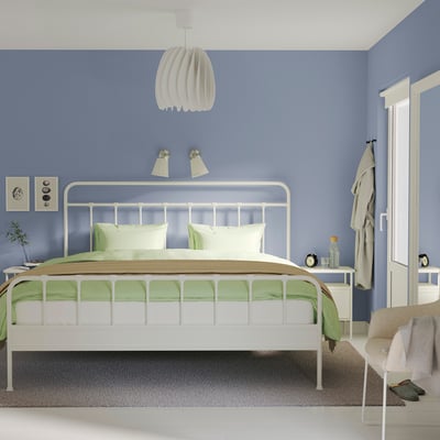 STJÄRNÖ / GRÅFJÄLLET Bedroom furniture, set of 3, white, King