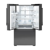 STJÄRNSTATUS French door refrigerator, black counter-depth, 22.6 cu.ft