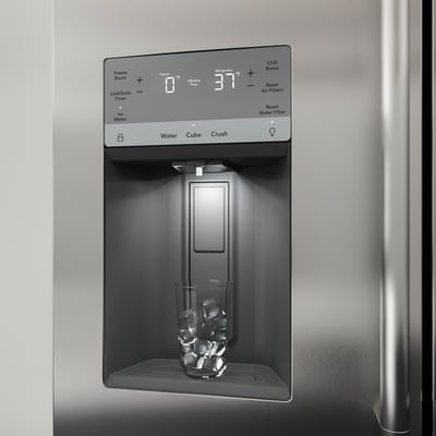 STJÄRNSTATUS French door refrigerator, stainless steel color/counter-depth, 22.6 cu.ft