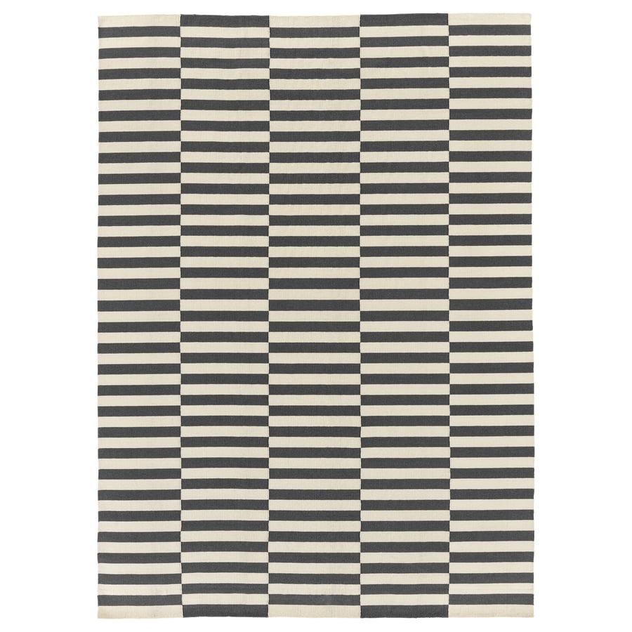 STOCKHOLM 2017 rug, flatwoven, handmade/stripe gray, 8'2"x11'6" IKEA