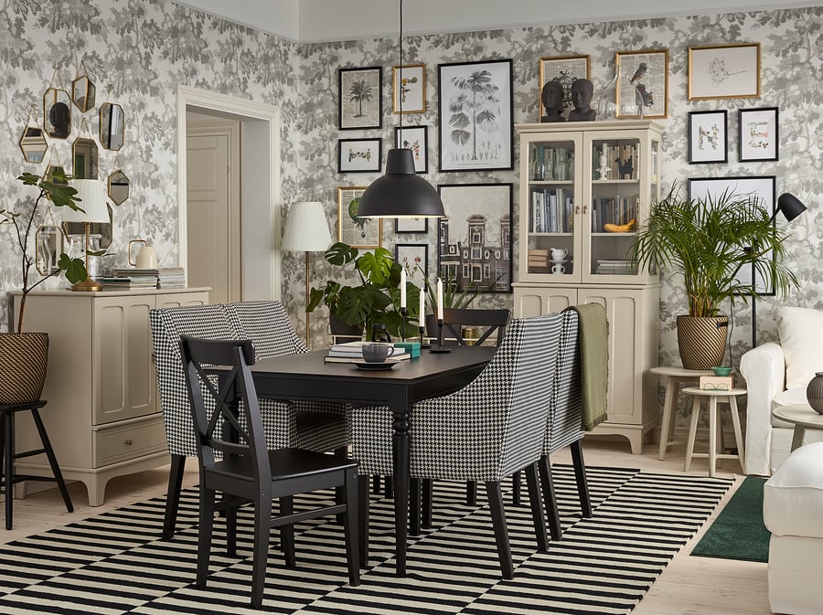 STOCKHOLM 2017 rug, flatwoven, handmade/stripe gray, 8'2"x11'6" IKEA