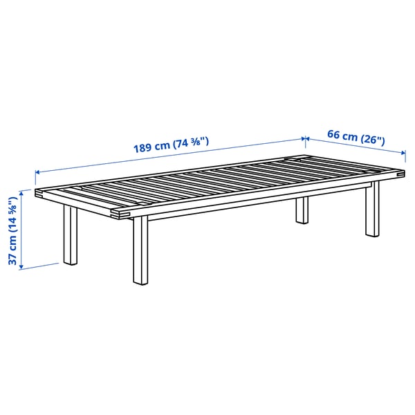STOCKHOLM 2025 Bench, pine/natural, 74 3/8x26x14 5/8 "