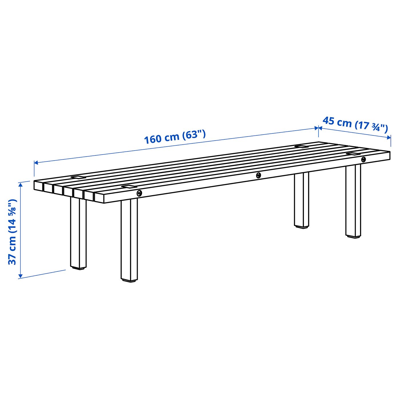 STOCKHOLM 2025 coffee table, pine/natural, 63x173/4