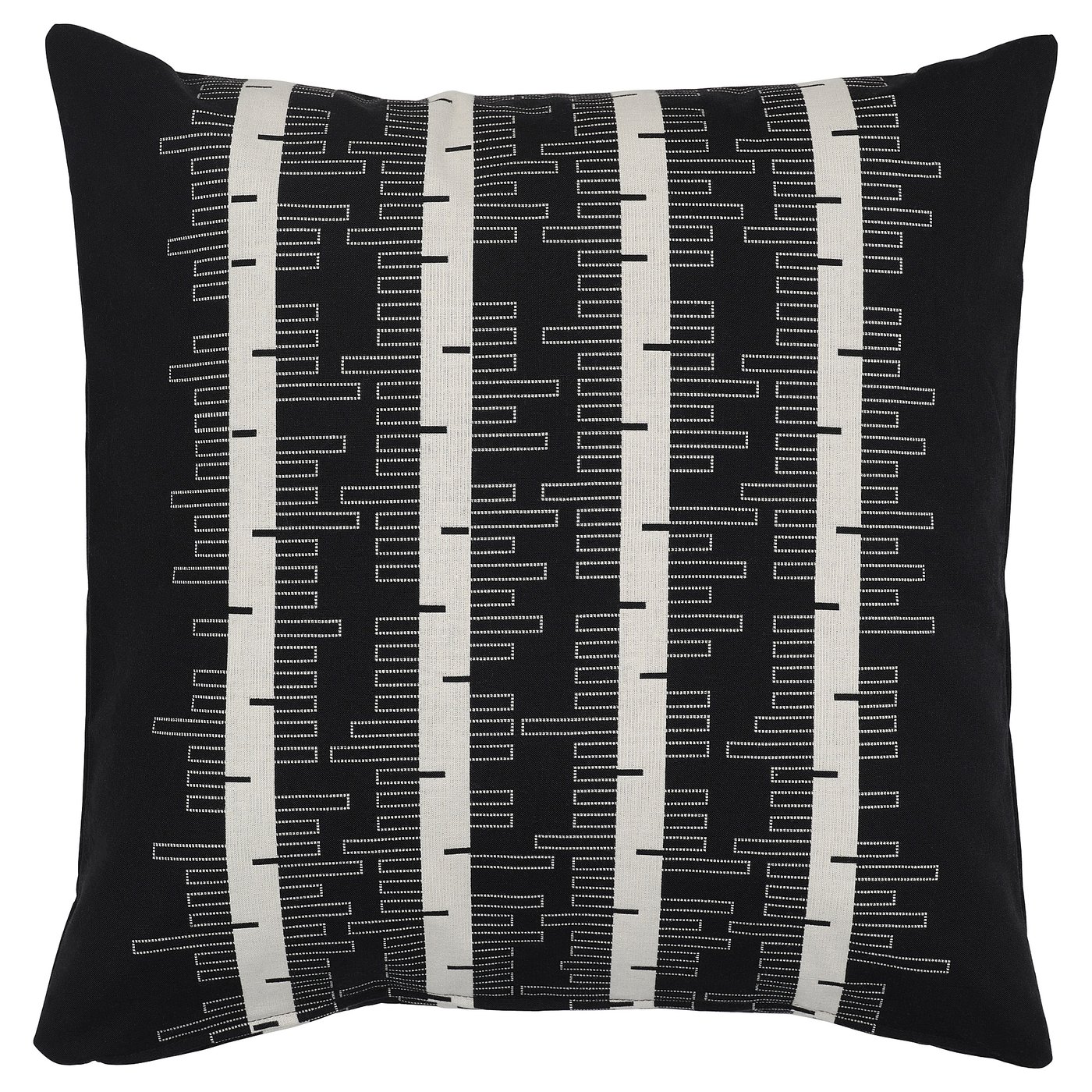 STOCKHOLM 2025 Cushion cover, black/off-white, 20x20 "