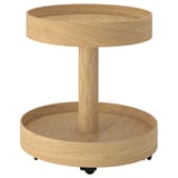 STOCKHOLM 2025 Side table on casters, oak veneer