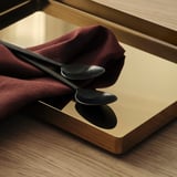 STOCKHOLM 2025 Tray, brass color, 11x8 "