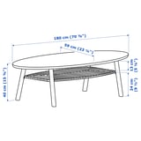 STOCKHOLM Coffee table, walnut veneer, 70 7/8x23 1/4 "