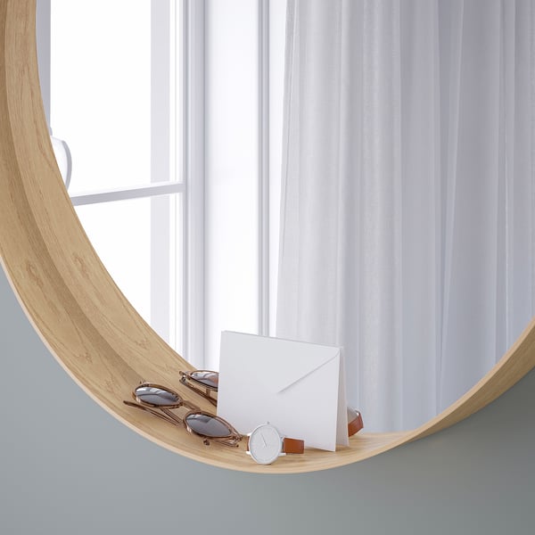 STOCKHOLM Mirror, oak veneer, 31 1/2 "