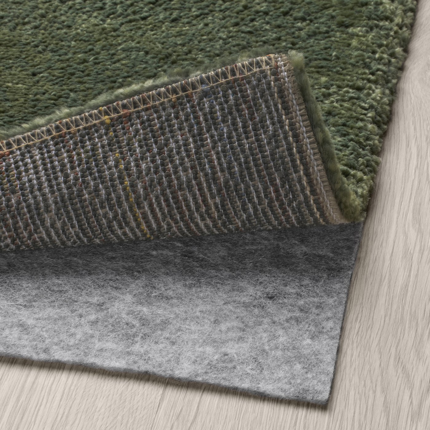 STOENSE rug, low pile, green, 5'7