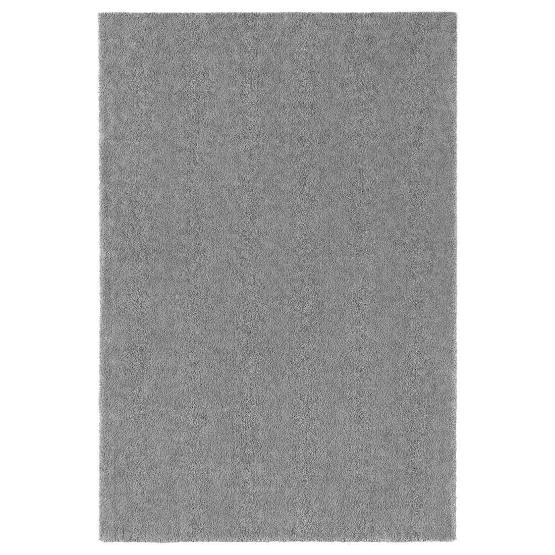 STOENSE grey area rug, recycled, plush, rubber backing.