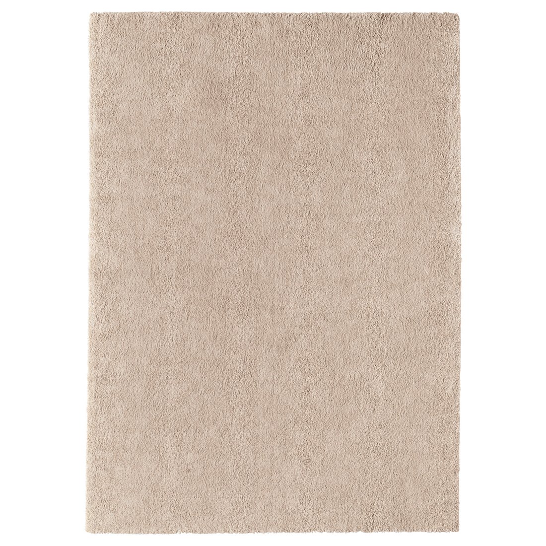 A light beige STOENSE rug, rectangular, with a soft, thick, plush texture, and a subtle sheen.