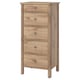 STOREMOLLA 5-drawer dresser, gray-brown stained, 24 3/4x19 5/8x51 5/8 "