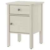 STOREMOLLA Nightstand, light grey-beige stained, 19 5/8x19 5/8x28 3/8 "