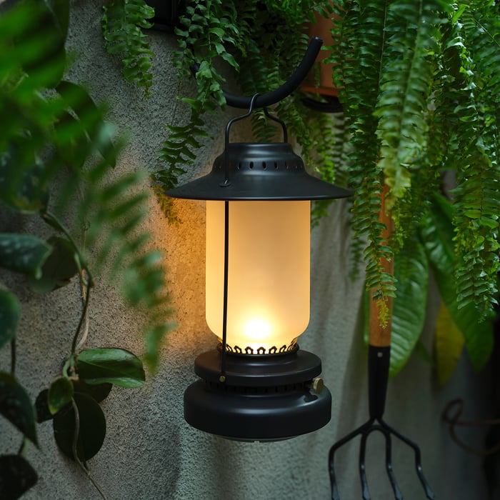 STORHAGA LED table lamp, dimmable outdoor, black, 14" IKEA