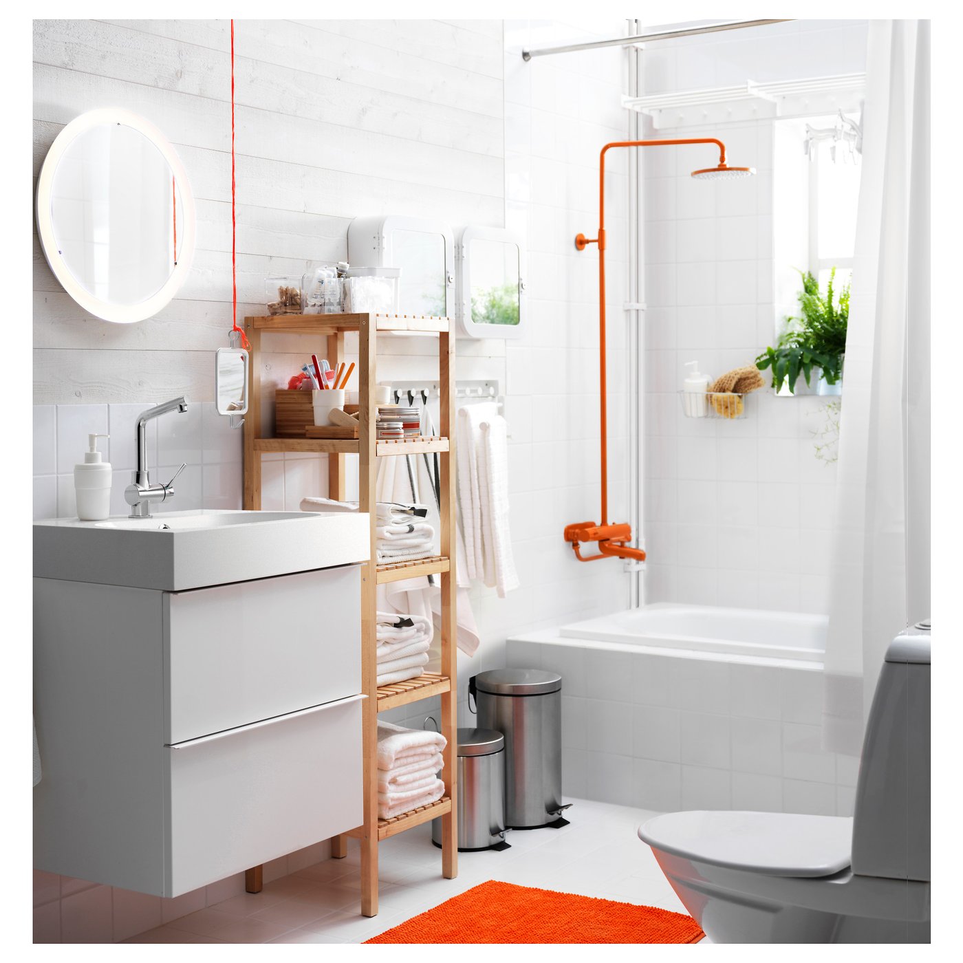 Storjorm Mirror With Built In Light White 18 1 2 Ikea