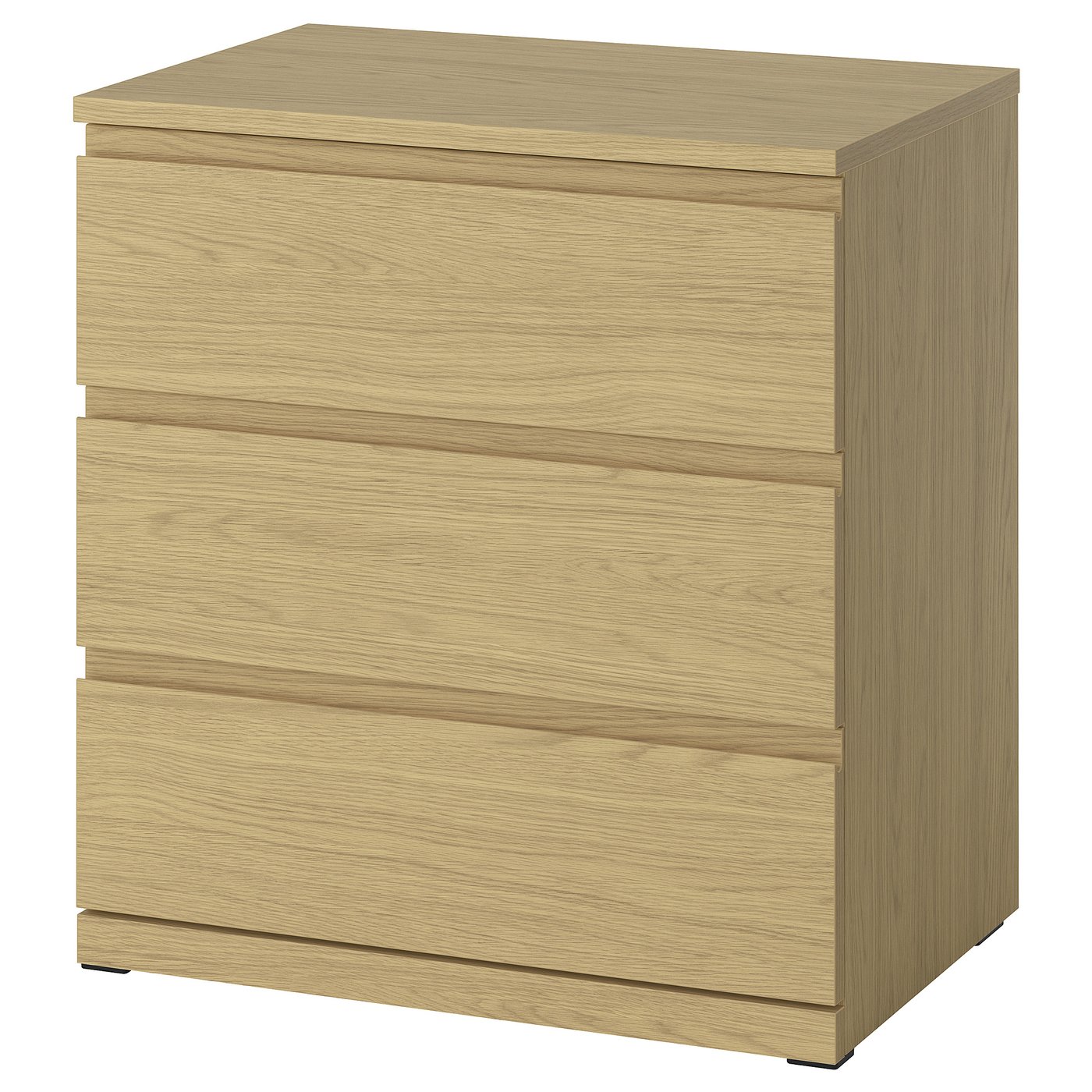 3-Drawer Dresser, Oak Effect/Anchor/Unlock Function