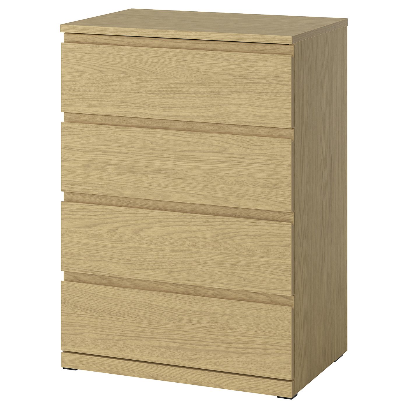 4-Drawer Dresser, Oak Effect/Anchor/Unlock Function