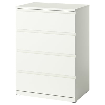 STORKLINTA 4-drawer dresser, white/anchor/unlock function, 27 1/2x18 7/8x38 5/8 "