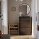STORKLINTA 6-drawer dresser, dark-brown/oak effect anchor/unlock function, 27 1/2x18 7/8x47 1/4 "