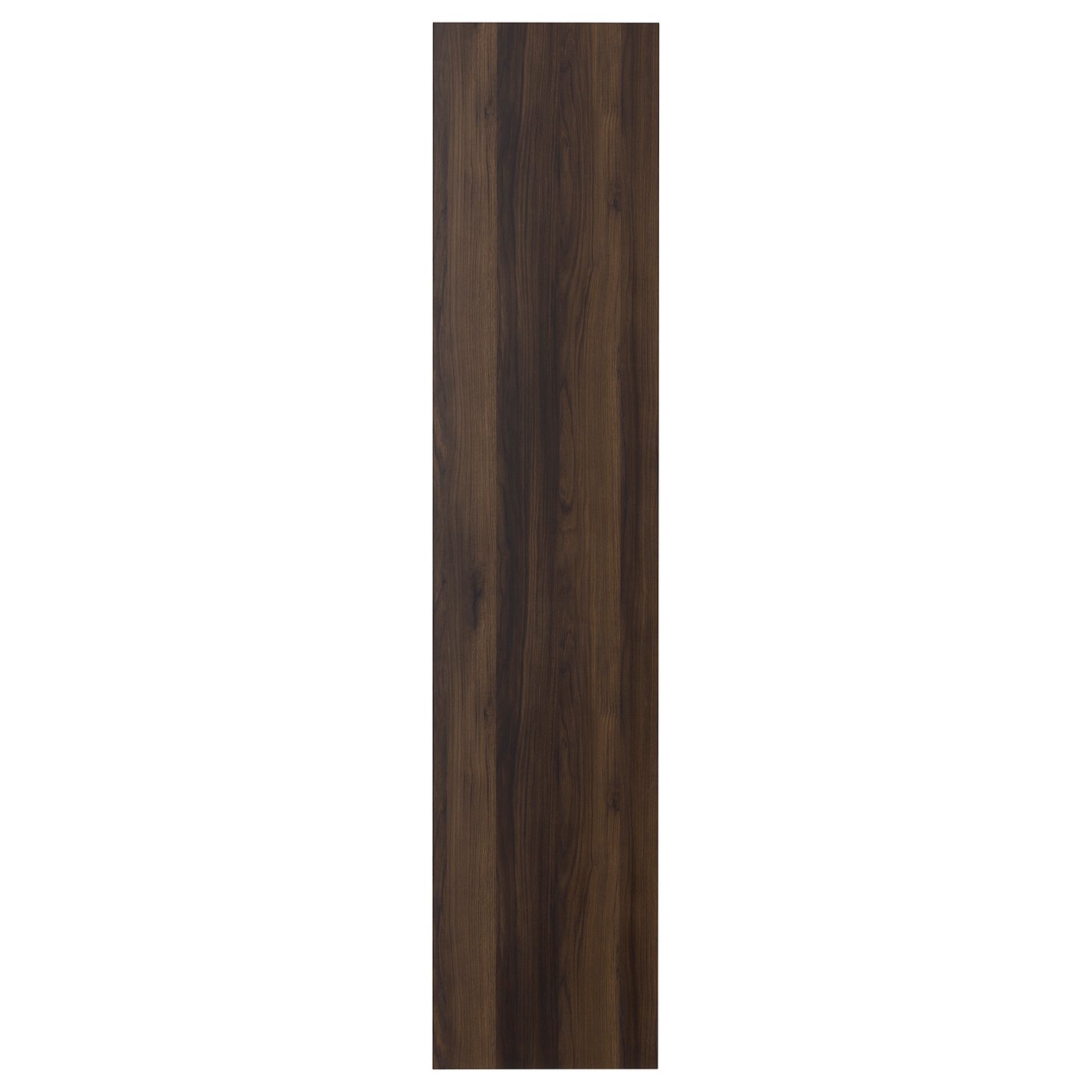 STORKLINTA door with hinges, dark brown/oak effect, 191/2x903/8