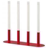 STRÅLA LED candelabra, candle-shaped battery operated/red