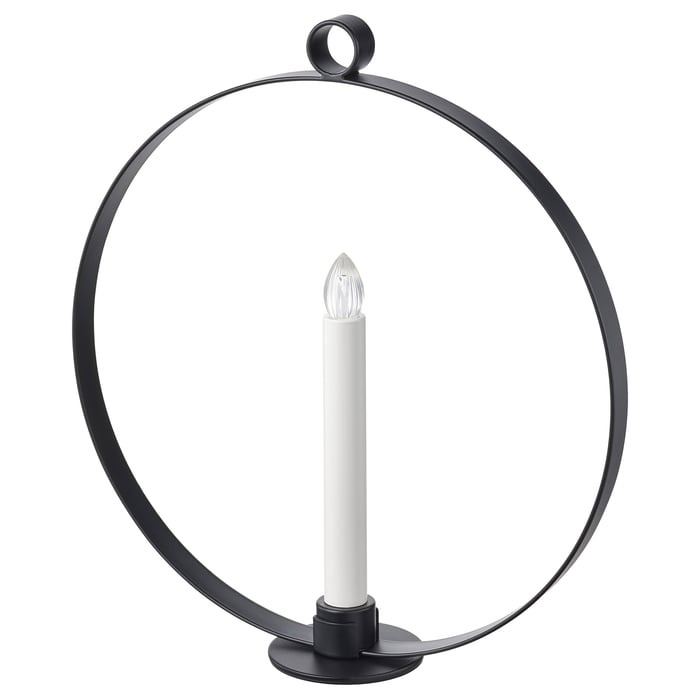 STRÅLA LED candelabra, circle/battery operated, 13" IKEA