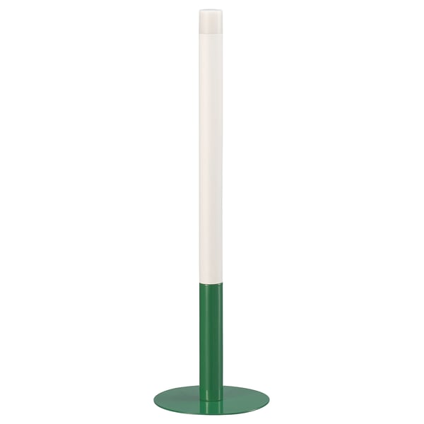 STRÅLA LED candle, candle-shaped battery operated/green