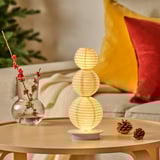 STRÅLA LED decorative table lamp, ball shape battery operated/white