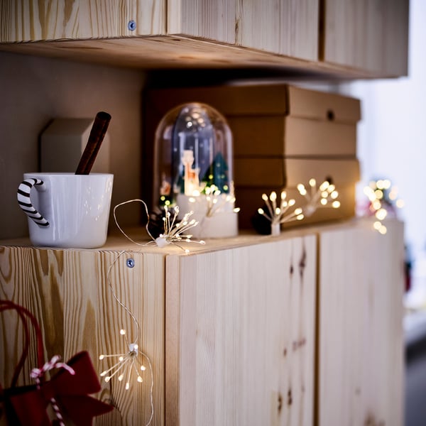 STRÅLA LED lighting chain with 10 lights, sparkler/battery operated
