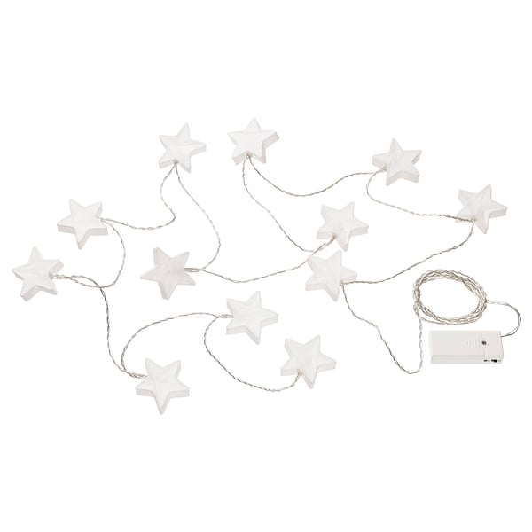 STRÅLA LED string light with 12 lights, battery operated star IKEA