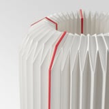 STRÅLA Table lamp, white/red