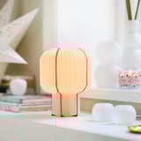 STRÅLA Table lamp, white/red