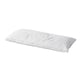 A white STRANDMOLKE pillow with soft cotton and recycled filling, designed for neck support.