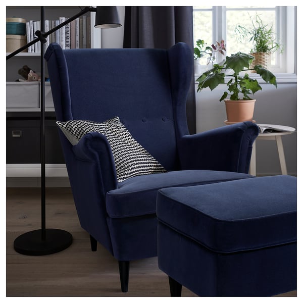 STRANDMON Ottoman, Djuparp dark blue IKEA