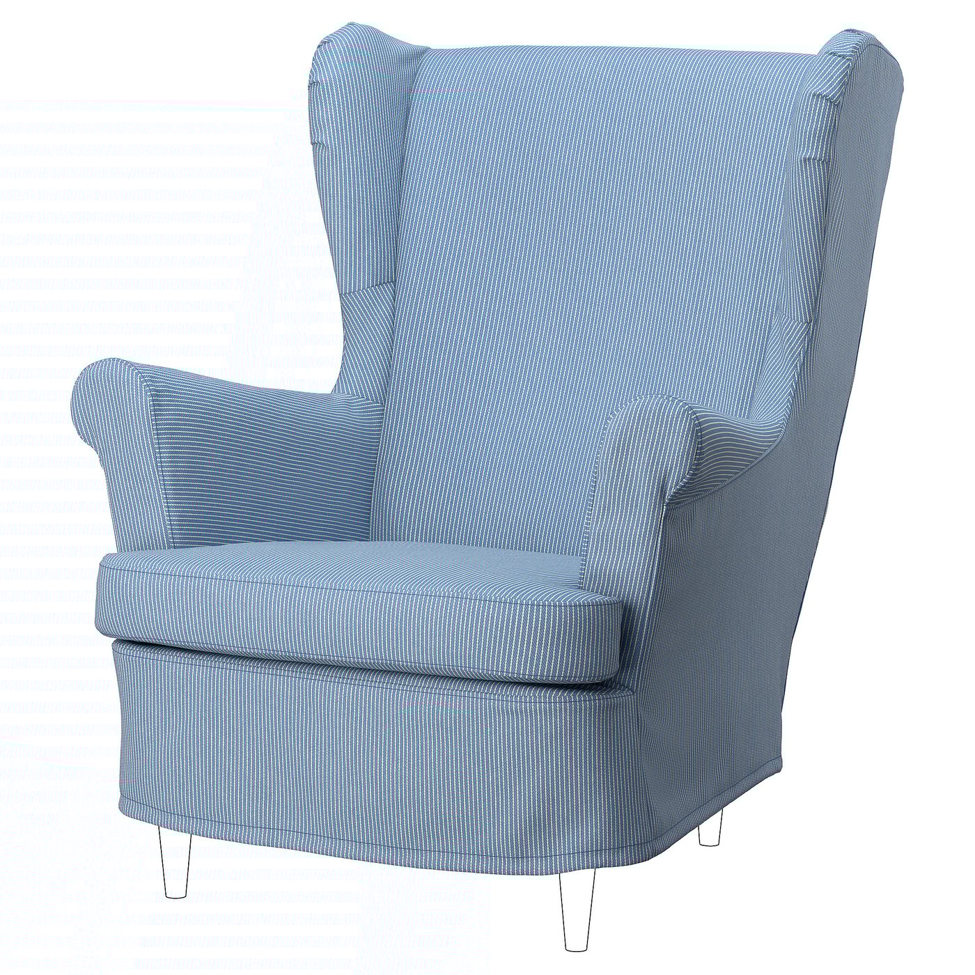 ブルー　クレマチス 　IKEA STRANDMON IKEA Strandmon Armchair Light Blue - AptDeco
