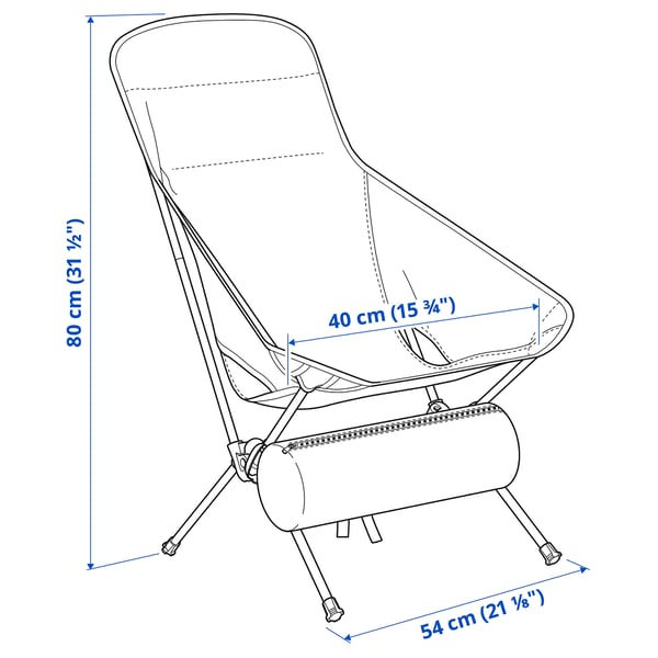STRANDÖN Folding chair, green