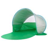 STRANDÖN Pop-up sun/wind shelter, green/blue