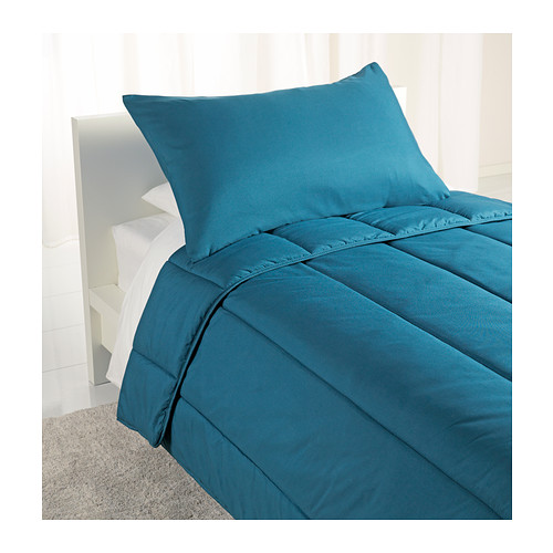 STRIMKROKUS Comforter and pillowcase(s) blue cooler, Twin IKEA