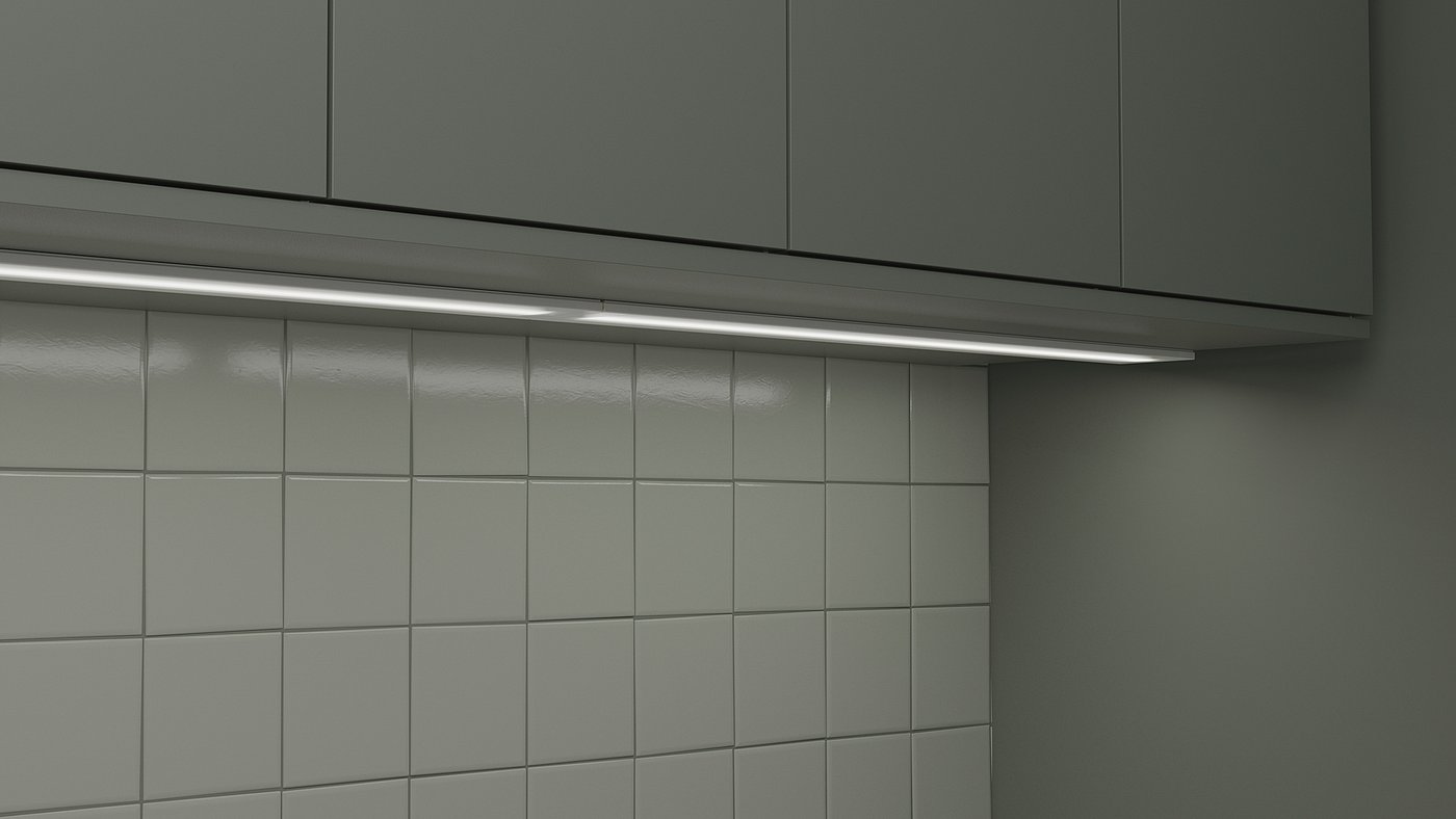 STRÖMLINJE LED countertop light, white, 6" IKEA